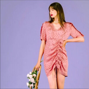 Quanta Du Soleil Bow tie Pink Romantic Edgy Dress Size 38 Medium